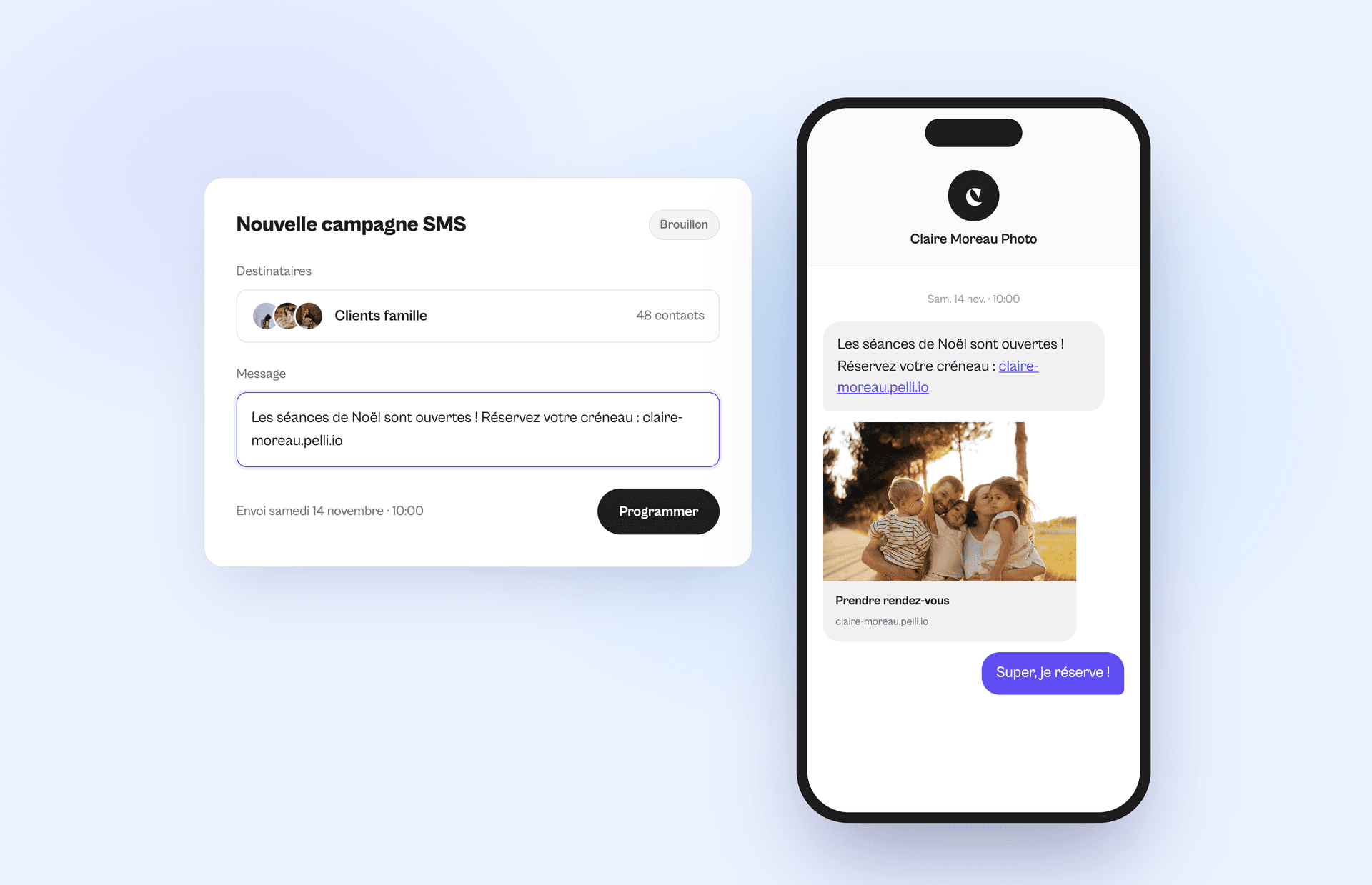 SMS campaigns for photographers: announce an offer with a clear message