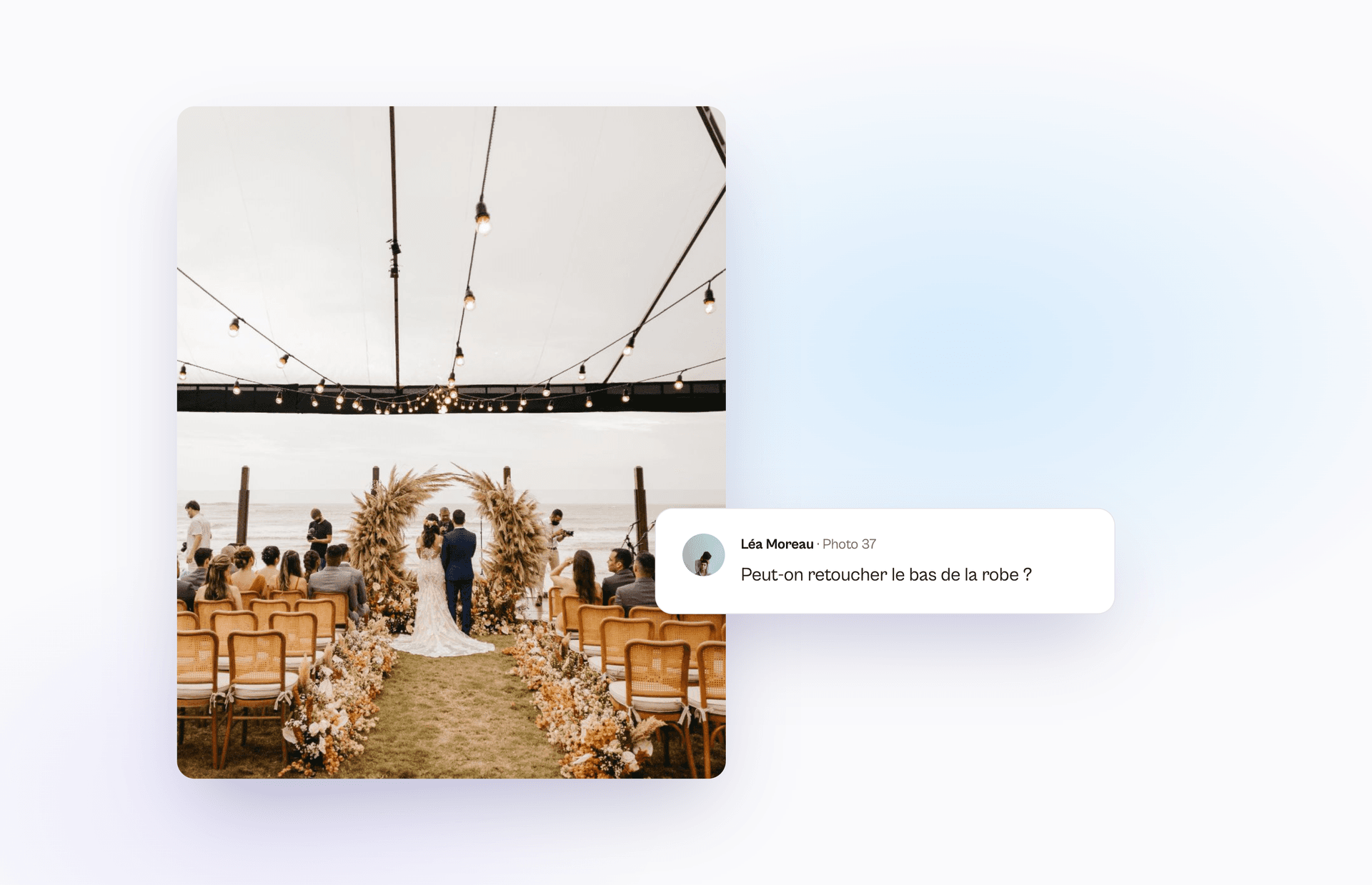 Photo comments: collect clear retouching requests